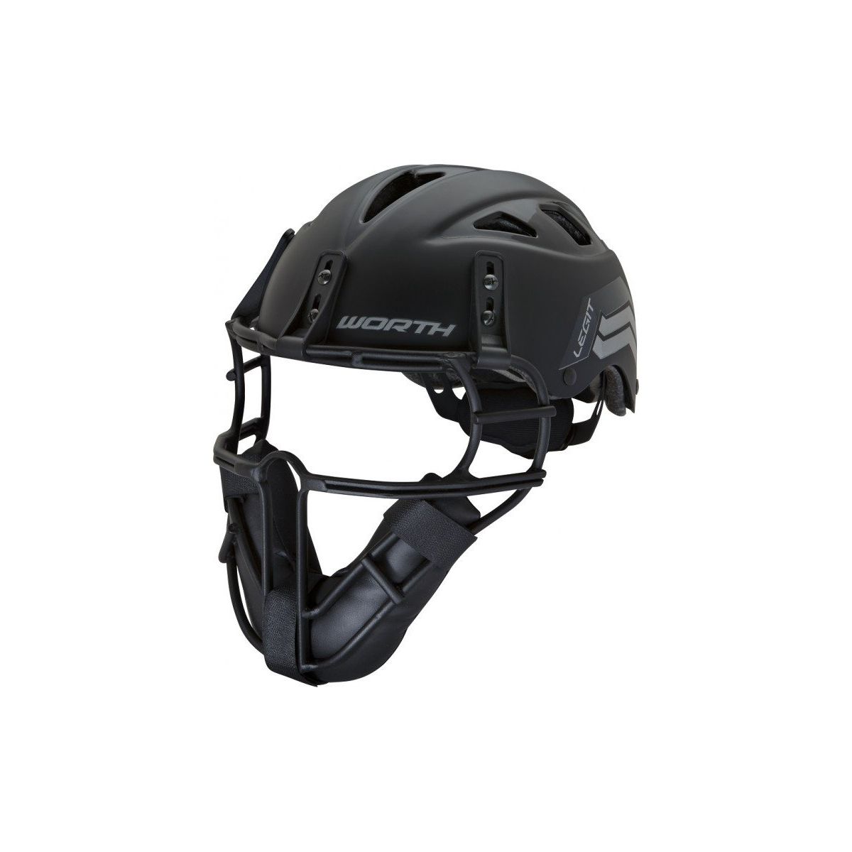Worth Legit Slowpitch Softball Pitchers Helmet Mask Black LGTPH-B 