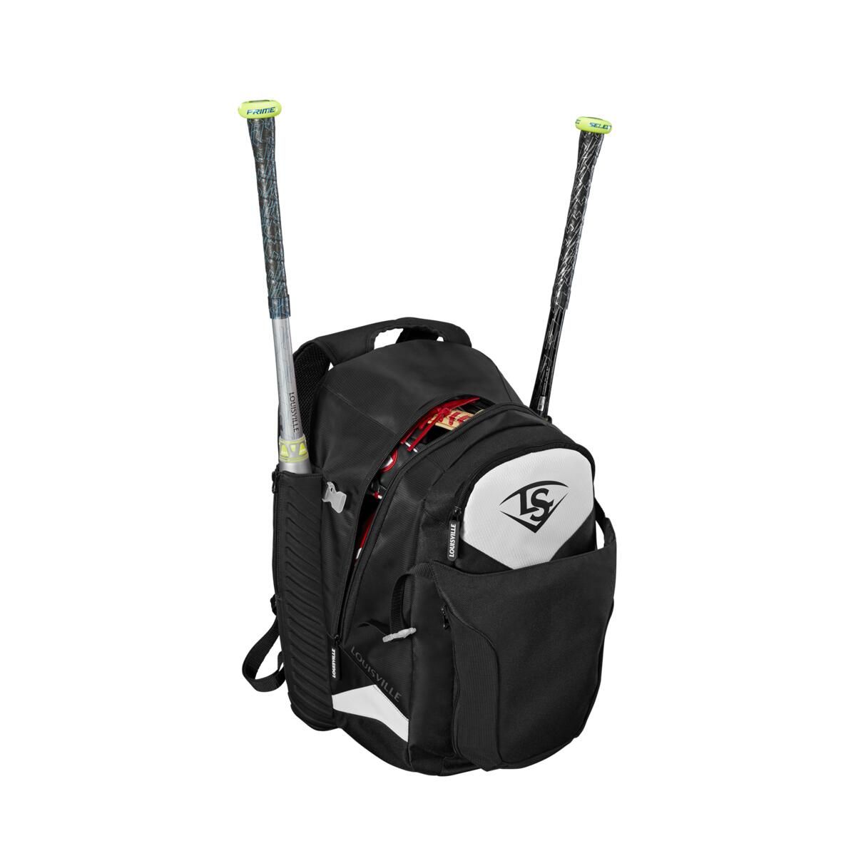 Louisville Slugger Prime Stick Backpack, Black, Fleece