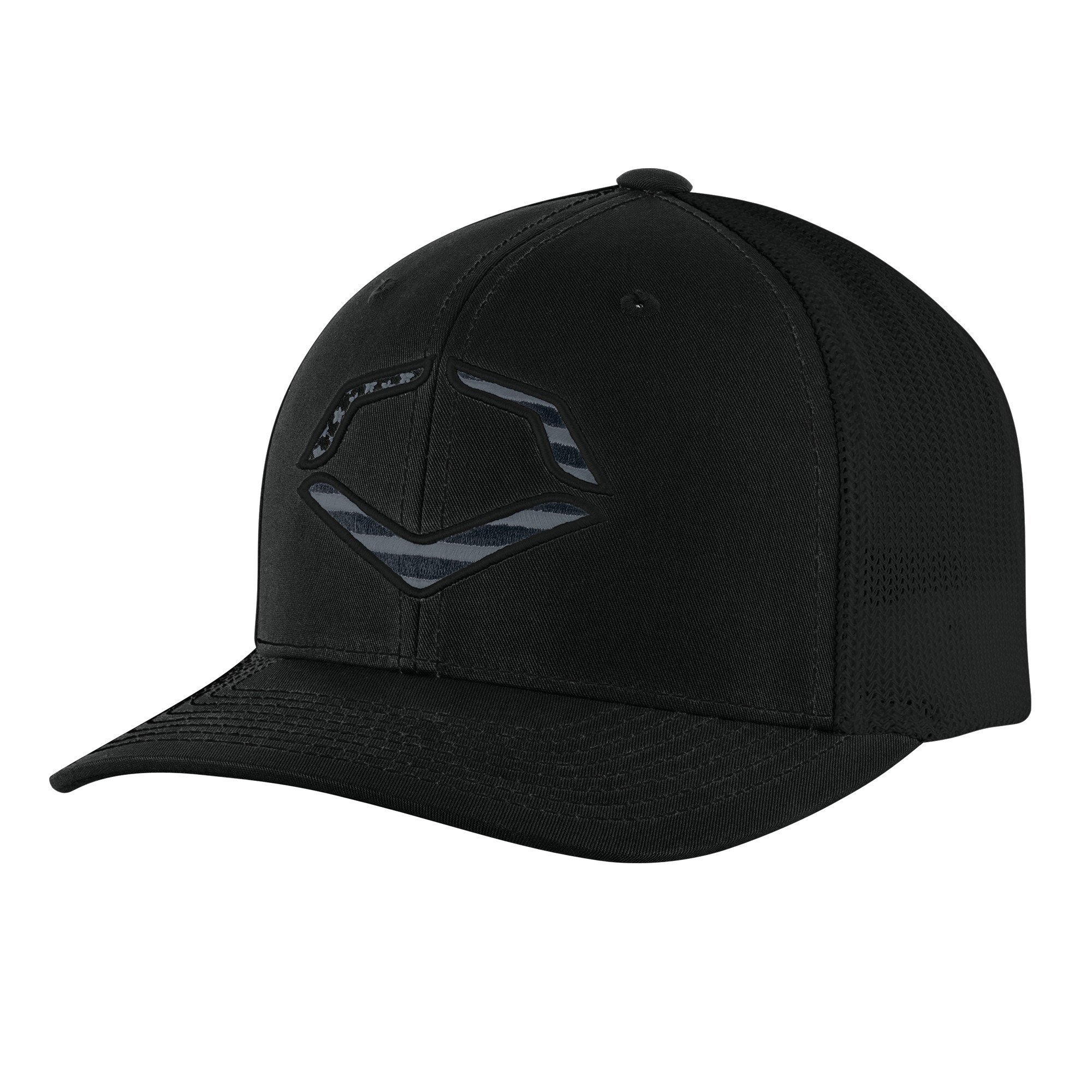 EvoShield Flash Flex Fit EVO Baseball Hat Cap Charcoal/Neon Yellow WTV1037320 
